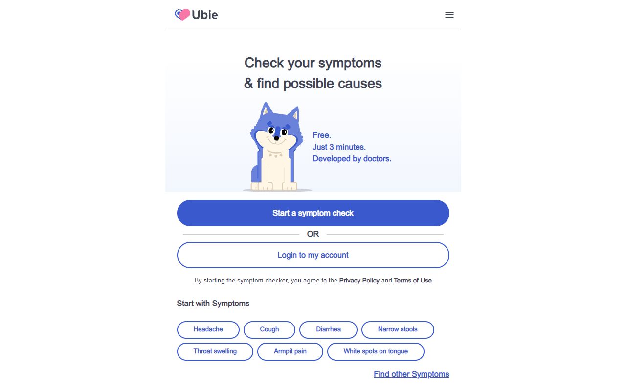 Ubie AI - website preview