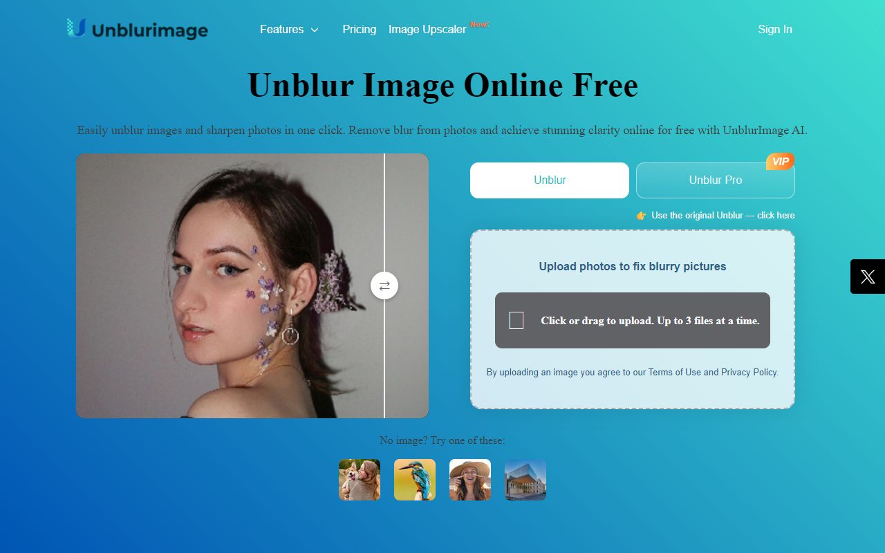Unblurimage AI screenshot
