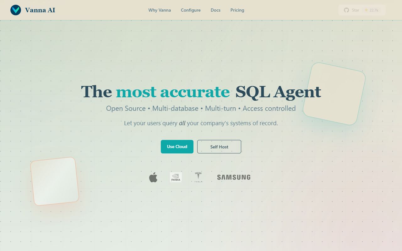 Vanna.ai - website preview