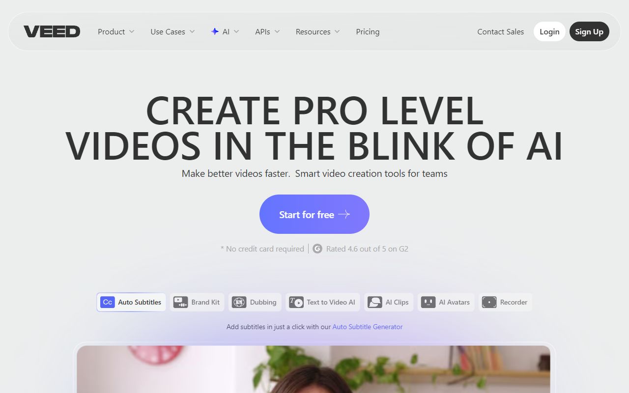 Veed.io - website preview