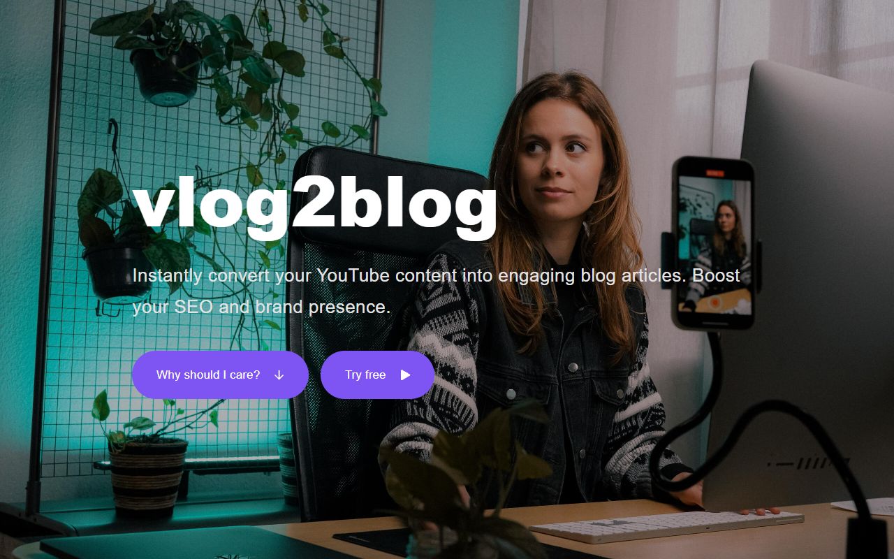 vlog2blog screenshot