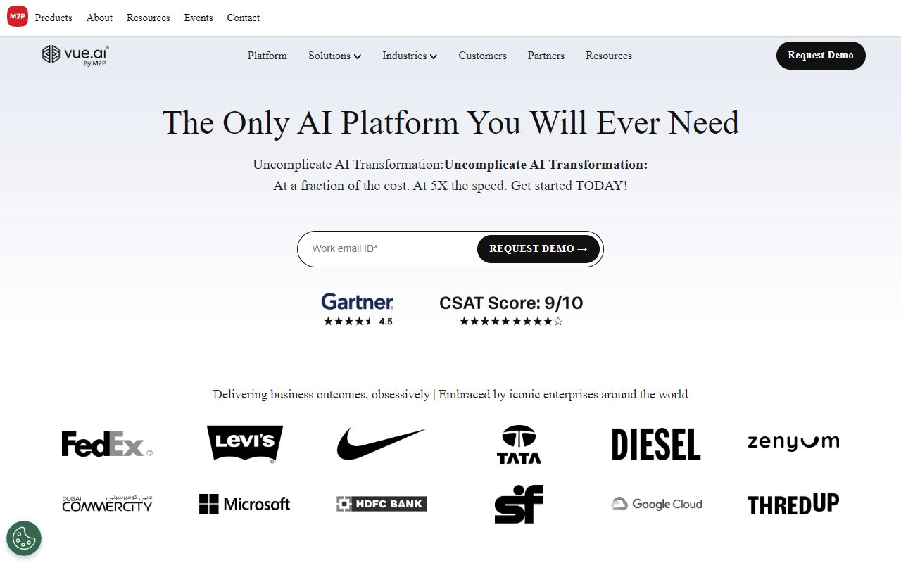 Vue.ai - website preview