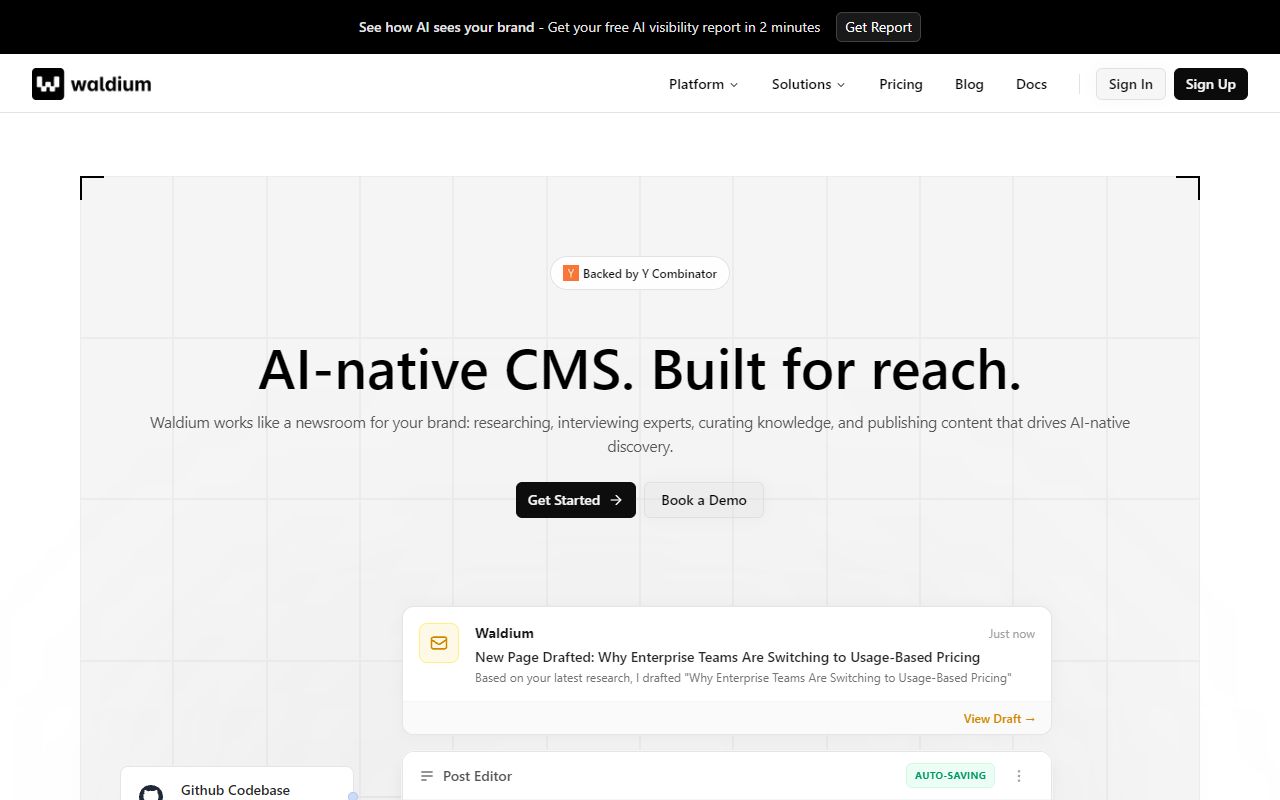 Waldium - website preview
