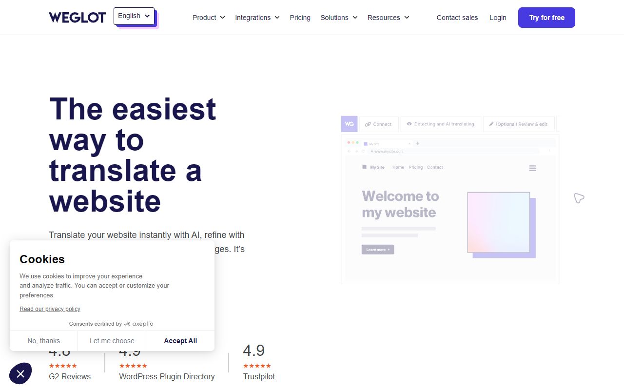 Weglot - website preview