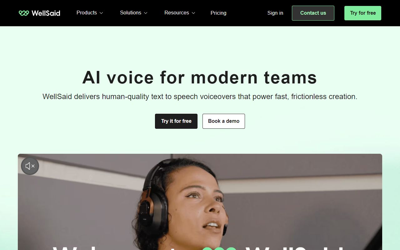 WellSaid Labs screenshot