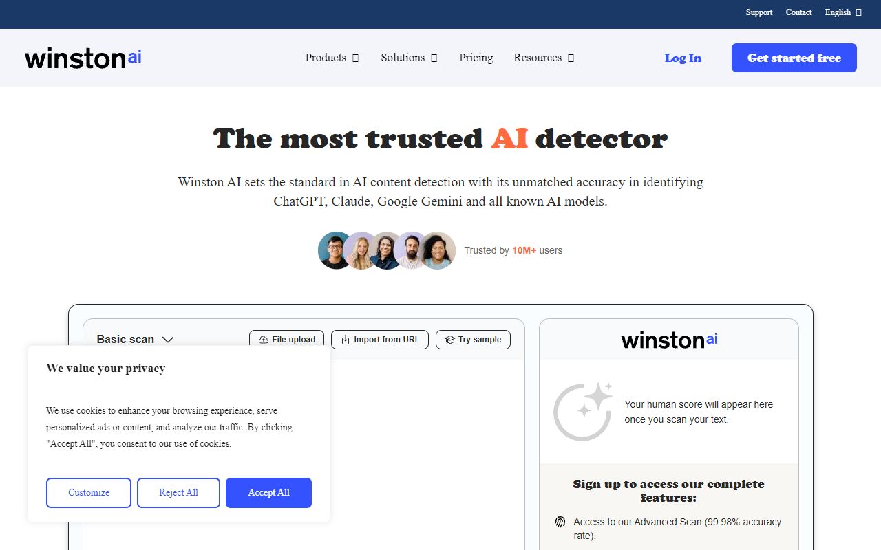 Winston AI screenshot