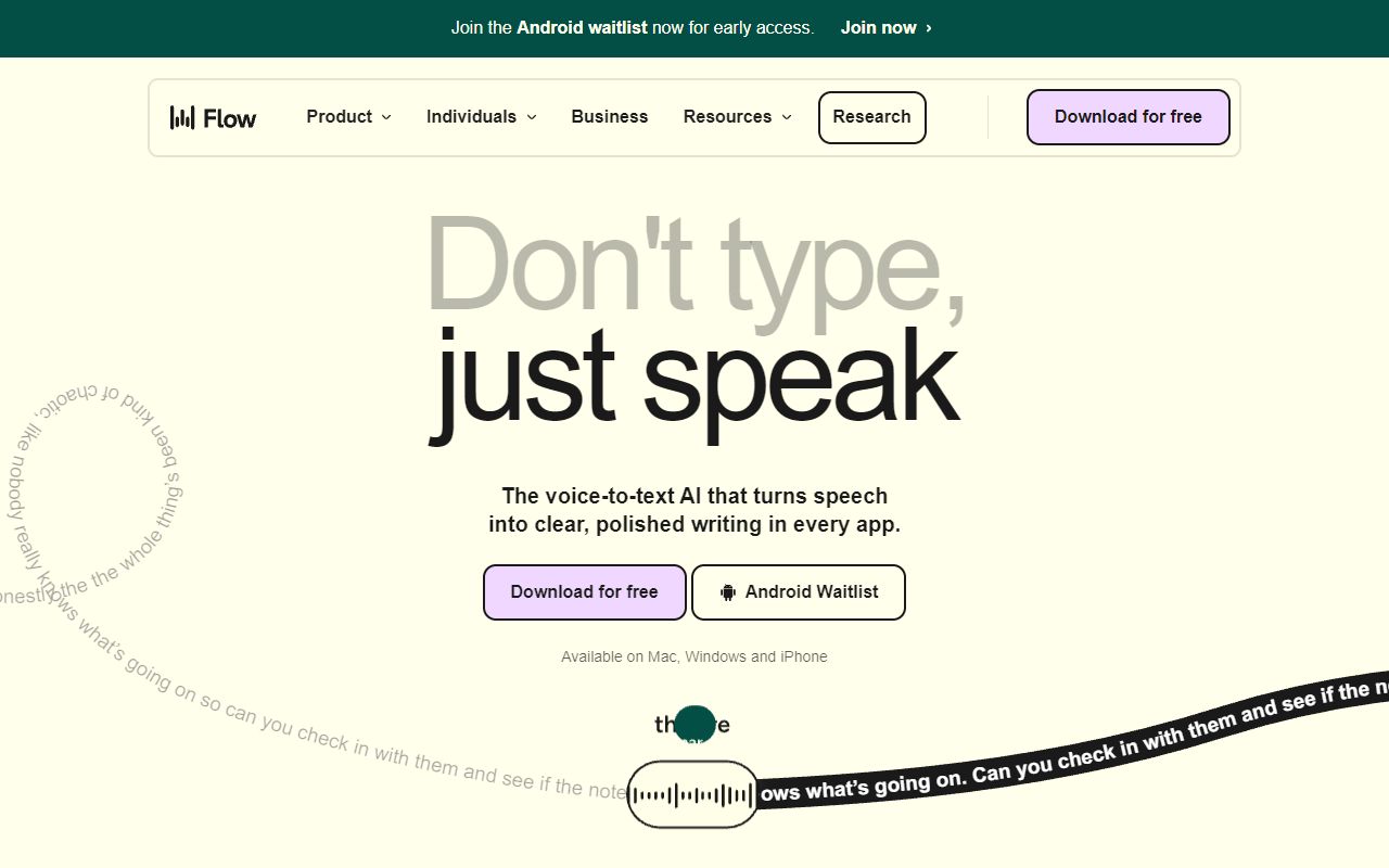 Wispr Flow screenshot