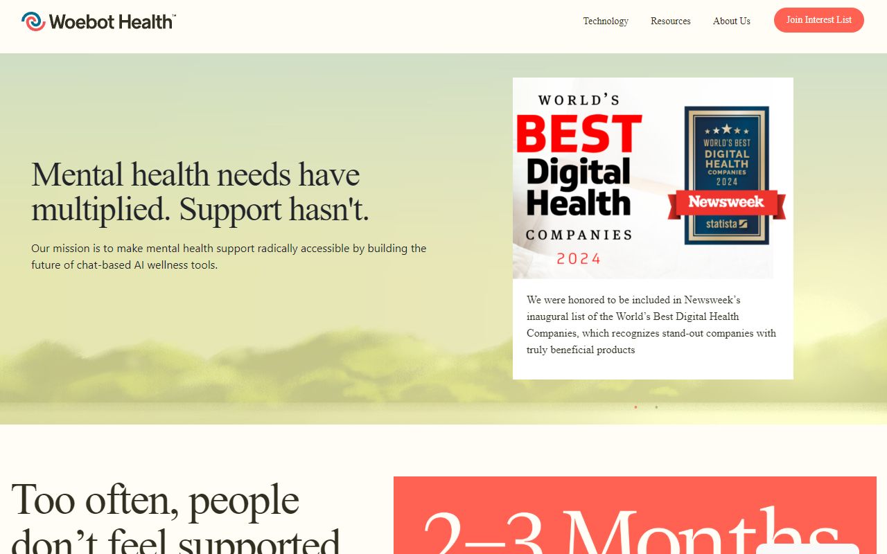 Woebot Health screenshot