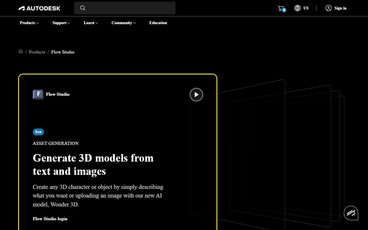 Wonder Studio - website preview