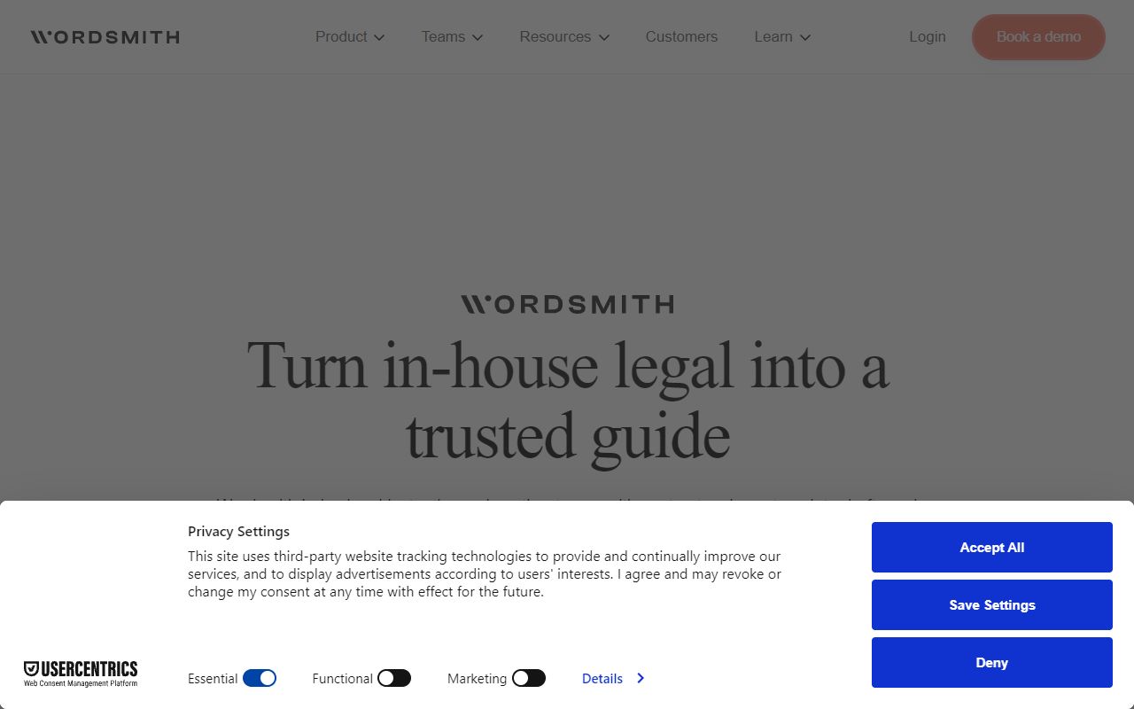 Wordsmith Legal screenshot