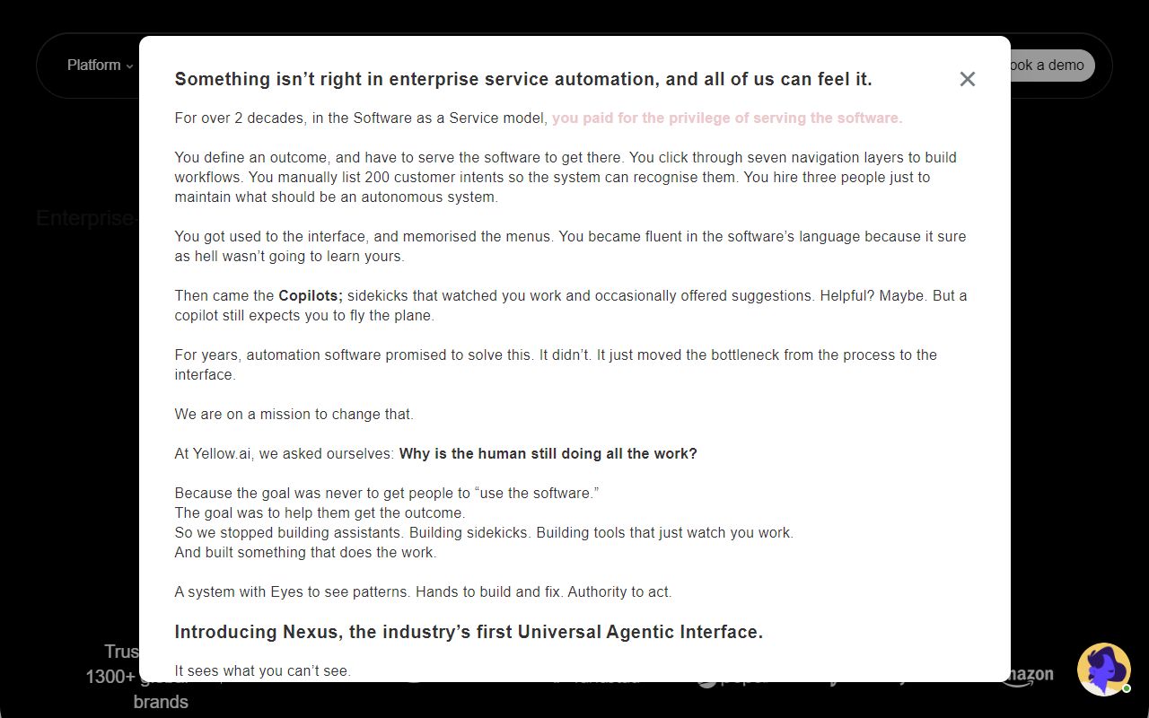 Yellow.ai screenshot