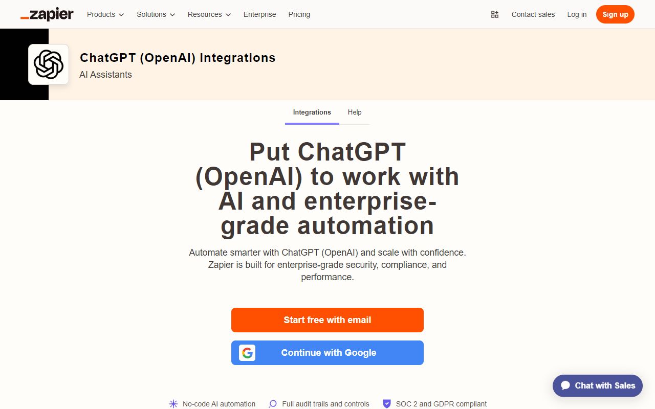 Zapier OpenAI screenshot