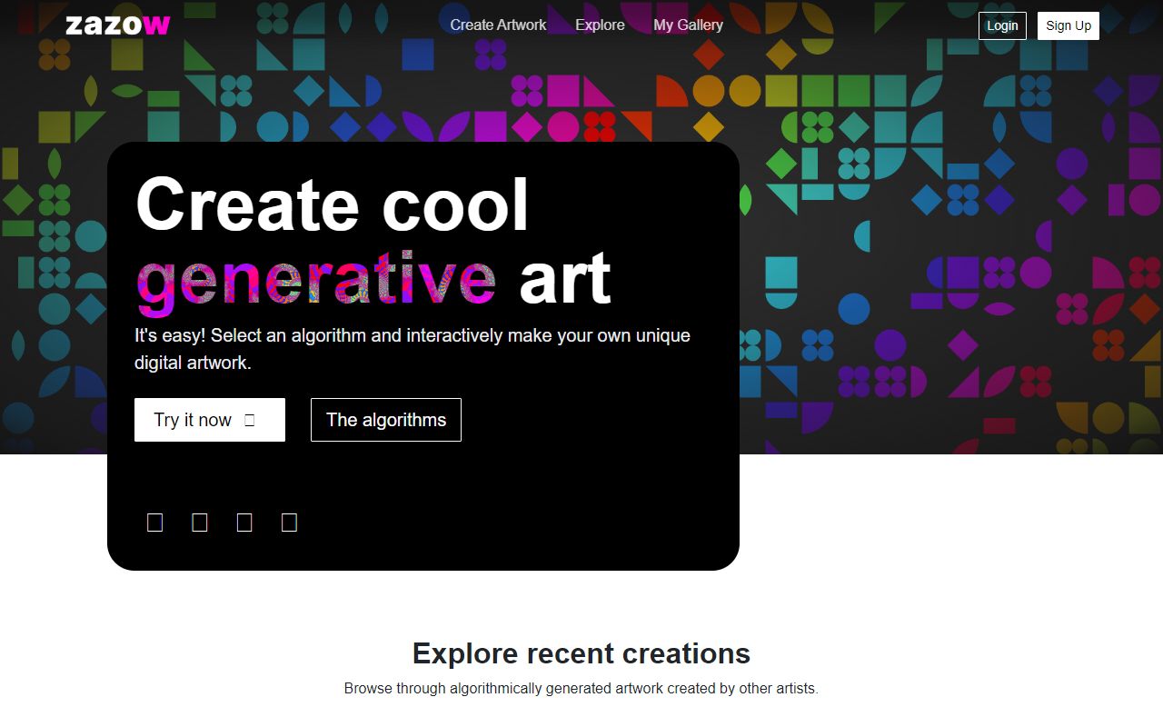 Zazow - website preview
