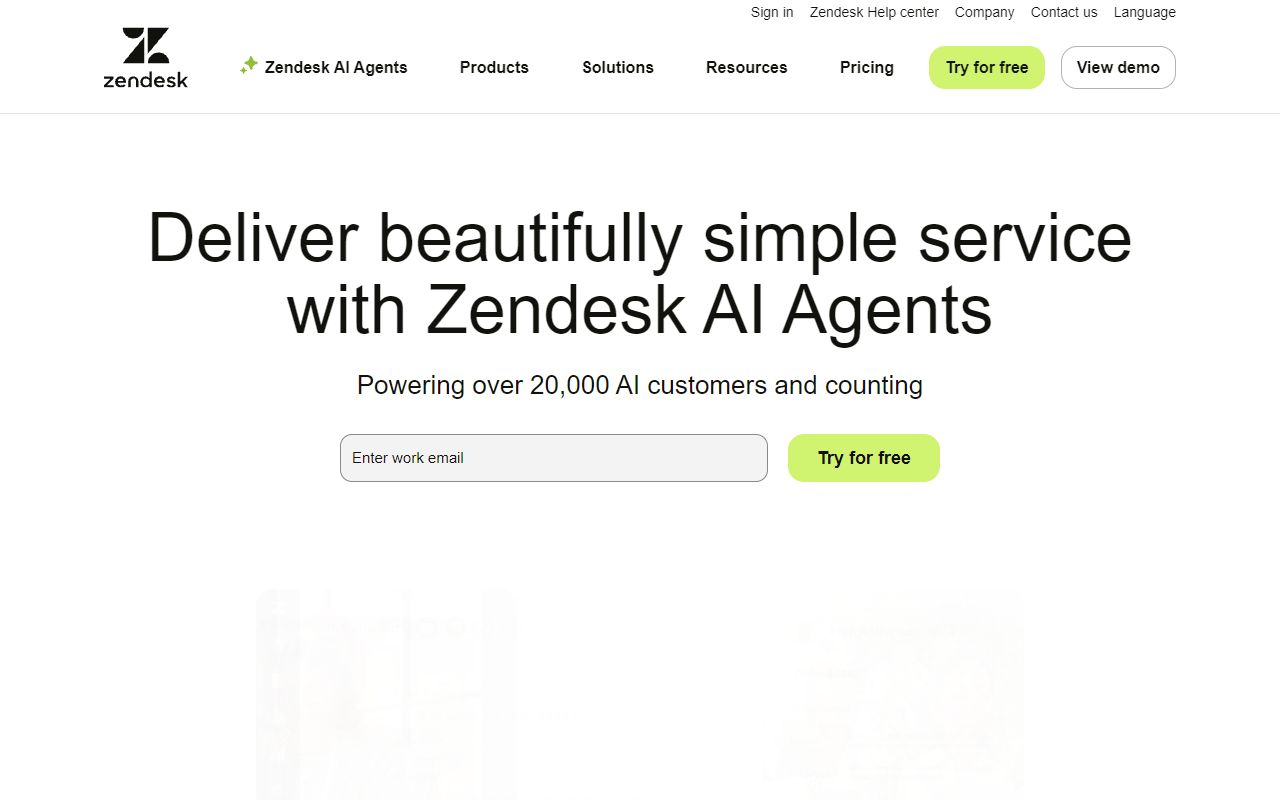 Zendesk AI screenshot
