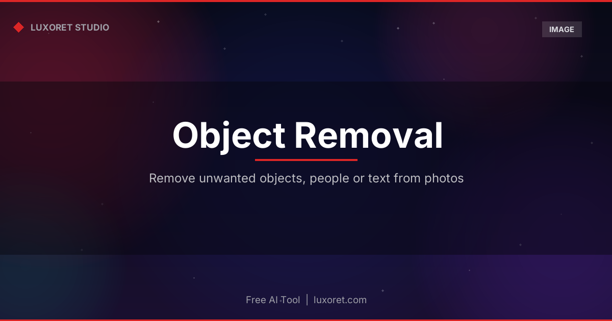 Free Object Removal: Erase Anything from Photos with AI - Luxoret