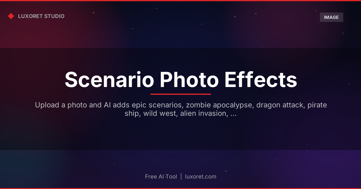 Free AI Scenario Photo Effects: Epic Scene Generator - Luxoret