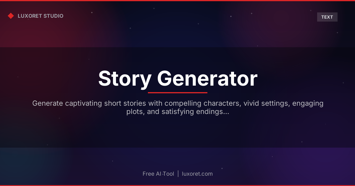 Free Story Generator: AI Short Stories in Any Genre - Luxoret