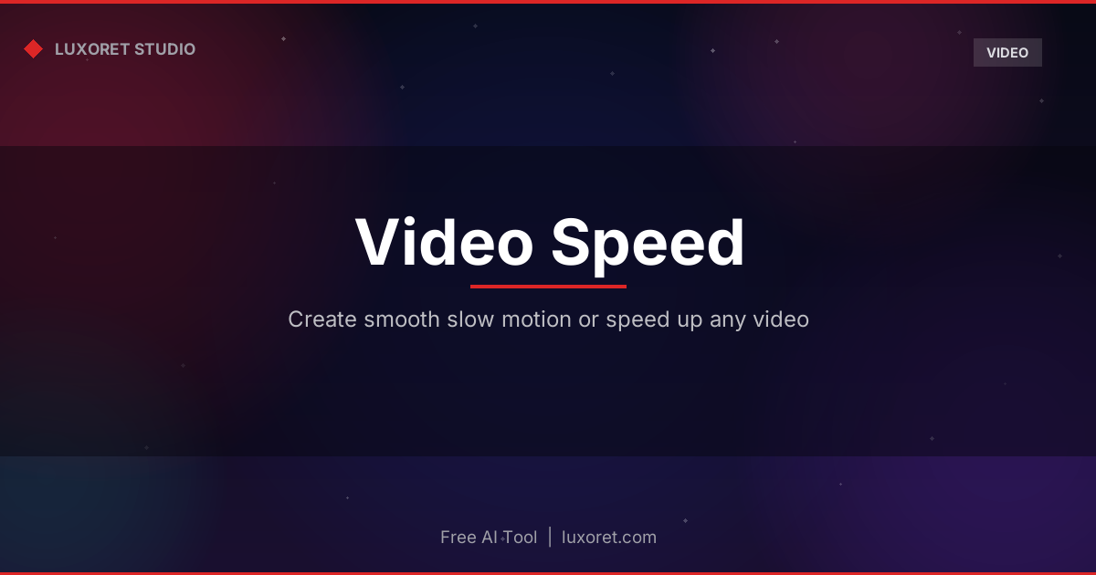 Free Video Speed Changer: AI Slow Motion and Speed Up - Luxoret